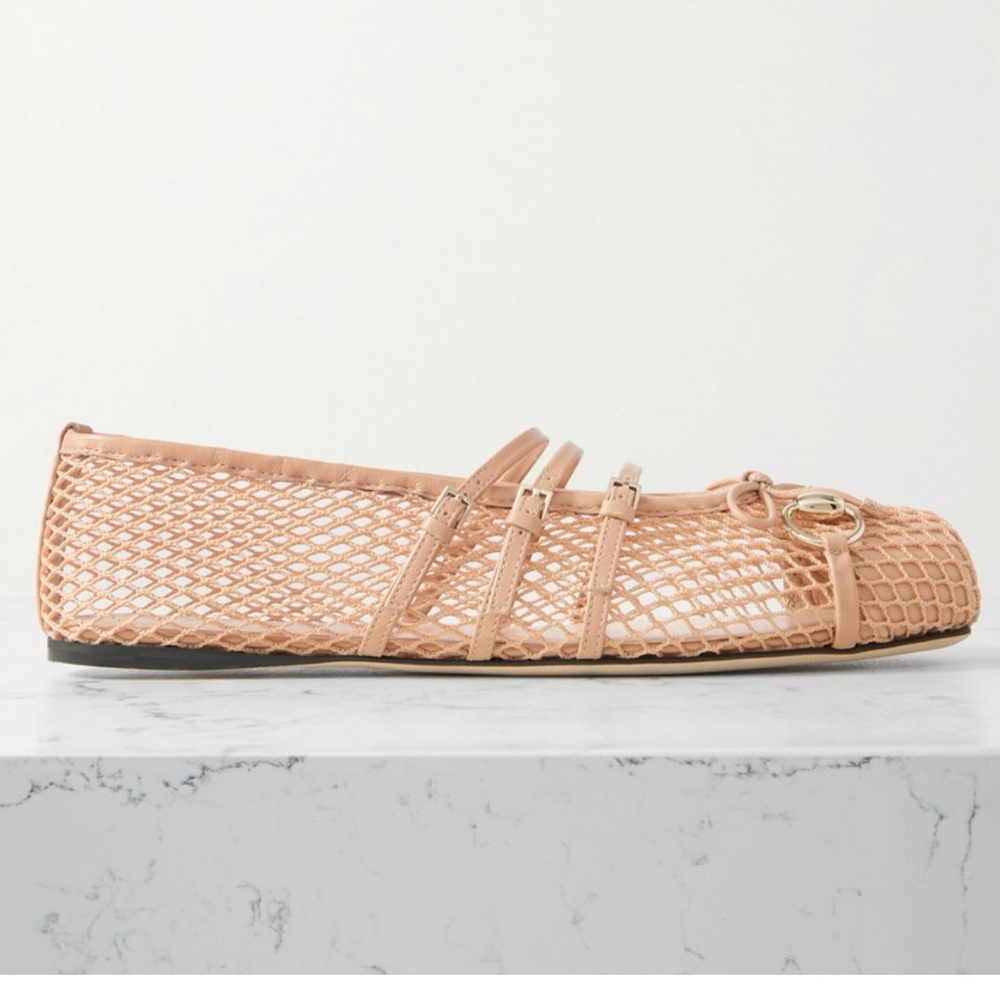 GUCCI Horsebit mesh ballerina flats - Picture 1 of 4